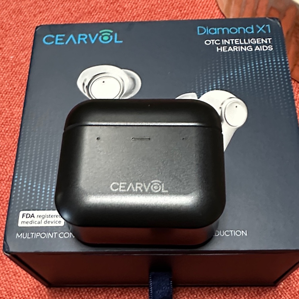 Black OTC Hearing Aids 
Cearvol Diamond X1